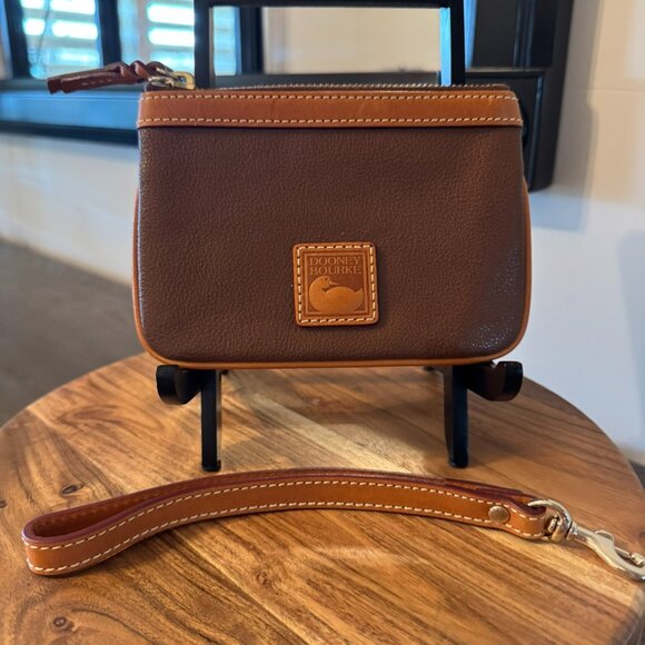Dooney & Bourke Pebble Leather Wristlet/Clutch — Vintage Brown - Picture 2 of 8